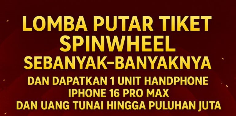 🎉 LOMBA PUTAR TIKET SPINWHEEL SEKUTU4D 🎉Menangkan 1 Unit iPhone 16 Pro Max & Uang Tunai Puluhan Juta Rupiah!
